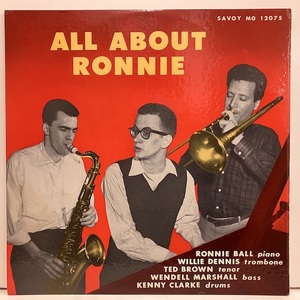 ●即決LP Ronnie Ball / All About Ronnie j34943 米盤、マルーン Mono 手書きRvg刻 ロニー・ボール