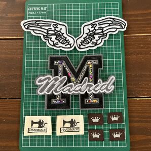 ハンドメイド材料 大きめワッペン タグ
