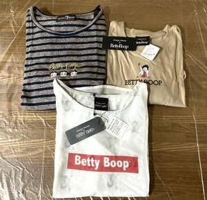 BettyBoop ベティブープ 長袖Tシャツ/半袖Tシャツ2着 全サイズM 合計3着 セット ベティちゃん