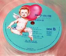 G73211▲帯付 原田知世/撫子純情 LPレコード ピンナップ付 スケルトン盤/坂本龍一/大貫妙子_画像4