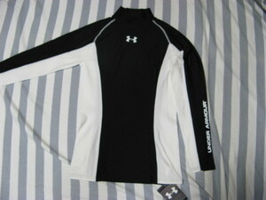 Полцены! Under Armour McM3804 CG Comp Block LS Mock T Black/White XL New