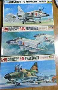 フジミ　1/48　航空自衛隊他　３機セット　Ｆ－４Ｅ　＆Ｆ－４ＥＪ　＆　Ｔ－２