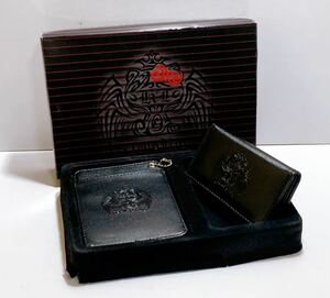  black Wing Hello Kitty -HELLO KITTY ticket holder key case pass case original leather manner small articles go in not for sale limitation unused 