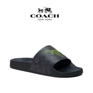 * new goods / regular goods *[COACH*CF302-10] Coach general merchandise shop commodity! men's sandals shoes rekisi- signature black box attaching! last 1 point!!