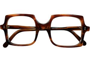 トータルバランスに優れたREAL GEOMETRIC DESIGN1960s USA製デッドストック マニアックメーカー BRENTWOOD スクエアSQUARE AMBER size48/22