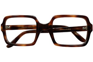 USミリタリーBCGグラス似ハイセンスFRENCH NERD1960sフランス製デッド FRAME FRANCE 長方形 RECTANGLE ウェリントン 50/24実寸 AMBER