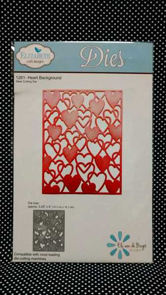 新品☆エリザベスクラフト ハートバックグラウンド Heart Background バレンタインデー カードメイキング Elizabeth Crafts