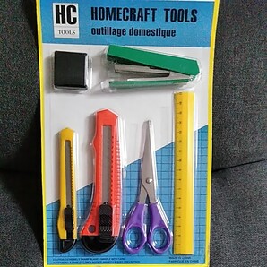 HOMECRAFT TOOLS 6点セット ホッチキス他 ホームクラフトツール 文具6点セット