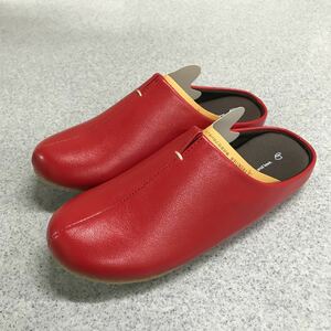  new goods slippers room zM size fake leather 21.5~22.5. for ( red ) slip prevention attaching free shipping 