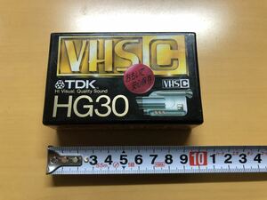 new goods unopened TDK video cassette tape HG30 VHSC product number TC-30HGG
