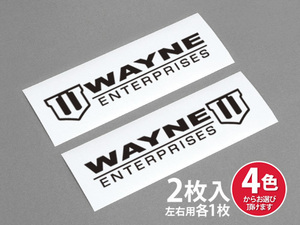 WAYNE ENTERPRISES カッティングステッカー 左右用各1枚 ウェインエンタープライズ BATMAN バットマン