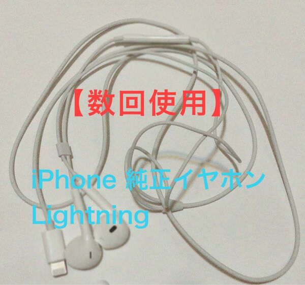 【数回使用】Apple イヤホン イヤフォン 純正 ライトニング EarPods with Lightning Connector