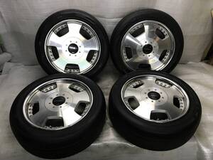 WORK EFORS ワーク イーフォース 17インチ 17×7J +25 PCD 139.7 6H アルミホイール TOYO SD-7 タイヤ 215/50R17 中古 ディッシュ