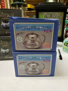 ★インテリア★キッチンツール★18-8　ステンレスTEA POT★0.8L★2個★未使用品★