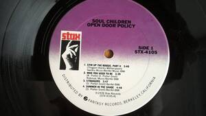 ☆彡美品！！☆彡送料無料！！　 　THE SOUL CHILDREN　　 OPEN DOOR POLICY 　　1978 米STAX盤・LP。 オススメ。