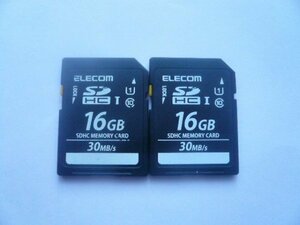 ELECOM　SDHCカード　16GB　2枚セット