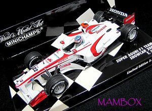 1/43 スーパーアグリ F1 ホンダ SA05 ショーカー 2006 佐藤琢磨 （1/43スケール MINICHAMPS 400060192）