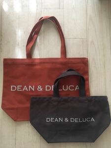 DEAN＆DELUCA チャリティトートバッグ 新品 2021年 テラコッタオレンジ Lサイズ & 2022年 ブラウン Sサイズ