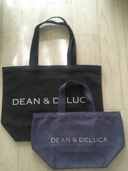 DEAN＆DELUCA チャリティトートバッグ 新品 2021年 ストーングレー Lサイズ & 2022年 バイオレット Sサイズ