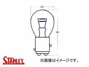 スタンレー/STANLEY ストップ/テールランプ・コーナリングランプ・ウインカーランプ用電球（ダブル球） 12V 10/5W A4869 入数：10個