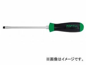 トップトゥル/TOPTUL 樹脂柄 6角軸付き マイナス ドライバー 8.e×t 75mm FAHB0818