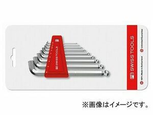 PB SWISS TOOLS ショートヘッドボール付六角棒レンチセット（台紙付） 品番：2212H-10CN JAN：7610733236466