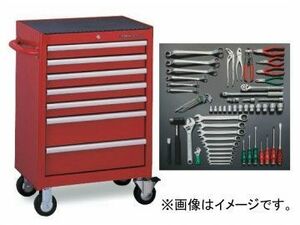 トネ/TONE ツールキャビネットセット レッド 全62点 品番：TCS411