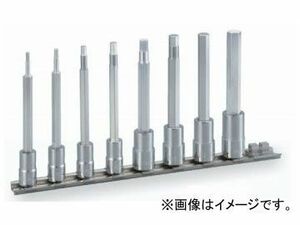 トネ/TONE 6.35mm（1/4”） ロングヘキサゴンソケットセット（ホルダー付） 8点 品番：HH208L