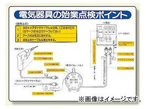 ユニット/UNIT 電気関係標識 電気器具の始業点検ポイント 品番：325-15