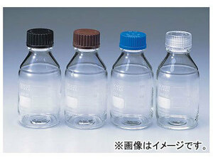 アズワン/AS ONE ねじ口瓶丸型白（デュラン（R）） 黒キャップ付き/500ml 品番：2-075-03