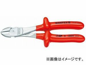 クニペックス/KNIPEX 絶縁強力斜ニッパー 品番：7407-200 JAN：4003773018414