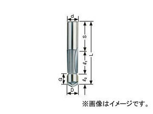 大日商/DAINISSYO 木工ビット 超硬1段（片面）フラッシュビット トリマー用 6×6×G5 1F66G5 JAN：4948572020025