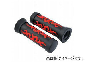 2輪 TNK工業 トライバルグリップ TG-BK/BKRED ブラック/レッド JAN：4984679806407