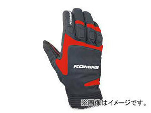 2輪 コミネ/KOMINE GK-801 ウインターグローブ カルタゴ 06-801 ブラック/レッド サイズ:XS,S,M,L,XL他