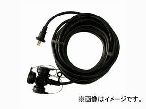 宏和/KOWA 延長コード 屋外型 2芯防雨型3ツ口 10m 黒 KRT615-10 JAN：4580138486151