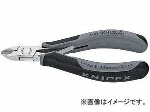 クニペックス/KNIPEX 超硬刃エレクトロニクスニッパー 品番：7702-120HESD JAN：4003773075813