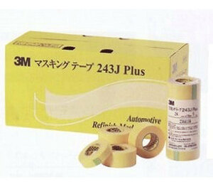 スリーエム/3M マスキングテープ 243J Plus 黄色 巾12mm×長さ18m 3M243J12P 入数：10ロール