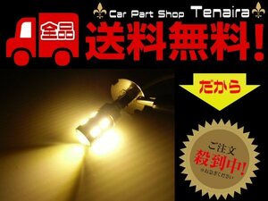 24V 12V 兼用 H3型 プロジェクター搭載 電球色 暖色 SMD LED フォグランプ 2個セット メール便送料無料/3