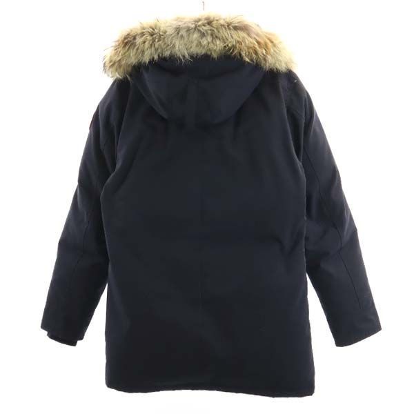 カナダグース ダウンジャケット S 濃紺 CANADA GOOSE ファー フード付