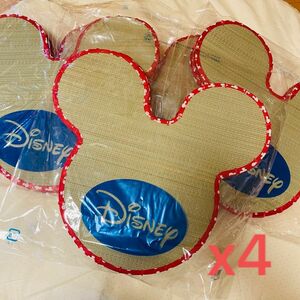 ディズニー ミッキー 座布団　Disney 4つセット　ミッキーマウス