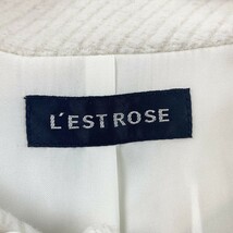 L'EST ROSE レストローズ ロングコート 丸襟 ノーカラー 白 アイボリー サイズ2*nn40_画像5