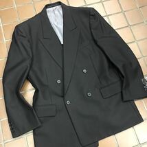 ピエールカルダン【新品】ダブルスーツ　礼服/未使用　激安/サイズM AB3/ブラック　黒/毛100％★ノーベンツ 2タック★フォーマルスーツ_画像2