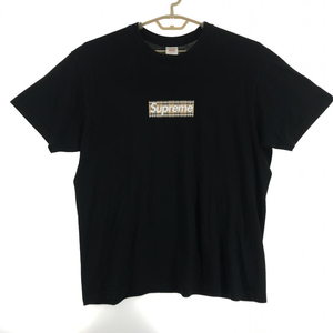 【中古】Supreme×BURBERRY　BOXLOGO　TEE ブラック サイズL シュプリーム×バーバリー[240017519701]