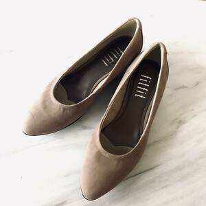 [ free shipping ] original leather suede pumps fitfit Fit Fit 24cm