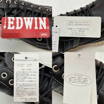 【25cm】新品 EDWIN BLACK エドウィン メンズ スニーカー ローカット ブラック (EDM-339) 4067_画像7
