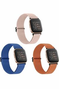 Versaナイロン弾性時計バンドFitbitVersa 2 / Fitbit Versa/Versa Lite/Versa SE 3本セット　男女兼用