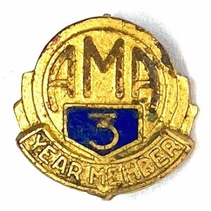 ＡＭＡ ３イヤー ビンテージ ピンバッジ AMA 3 Year Vintage Pin アメリカモーターサイクル協会 バイカー ピンズ American Motorcycle