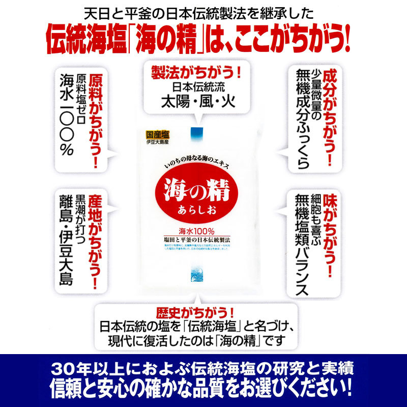 斎藤一人さんオススメの自然塩 海の精 500g×2袋 天国言葉の紙つき 結界