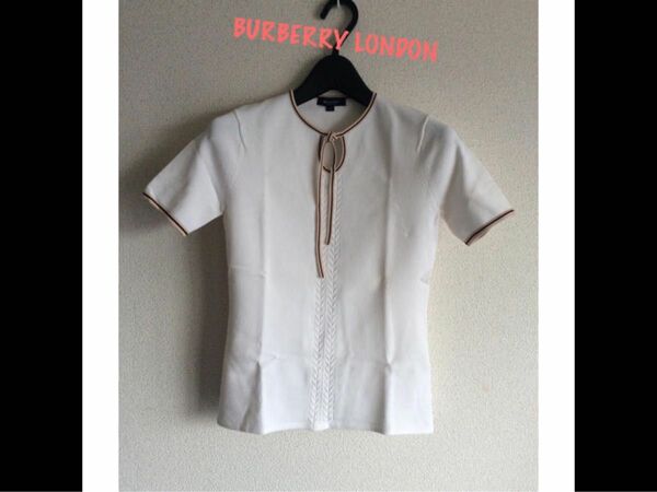 BURBERRY LONDON 半袖ニット ブラウス Tシャツ カットソー トップス