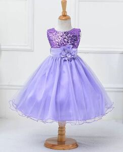 110cm purple color child dress Kids dress presentation formal wedding baby dress birthday presentation formal dress child dress purple 